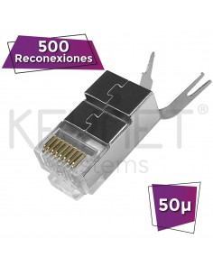 Conector RJ45 Cat6A HQ apantallado 6u"