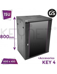 FR6 Racks GS 19" pared y pared/suelo puerta cristal 					