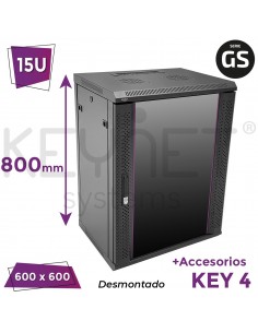 FR6 Racks GS 19" pared y pared/suelo puerta cristal 					