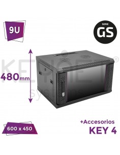 FR6 Racks GS 19" pared y pared/suelo puerta cristal 					