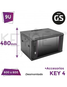 FR6 Racks GS 19" pared y pared/suelo puerta cristal 					